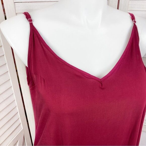Zanzea Maxi Slip Dress Maroon Red 12 Sleeveless - Picture 5 of 14